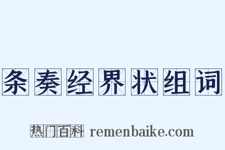 条奏经界状组词是什么意思的图片